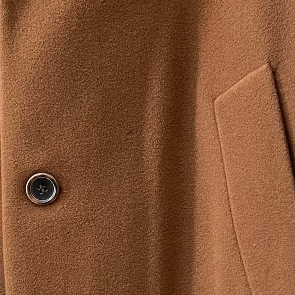 Hugo Boss De Tomaso Vintage Brown Wool Over Coat, Made in Italy, Size 42R - Picture 15 of 16